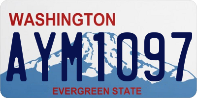 WA license plate AYM1097