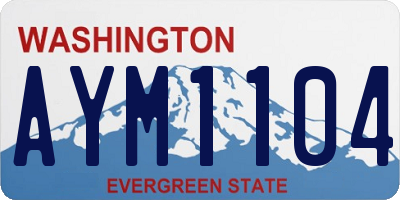 WA license plate AYM1104
