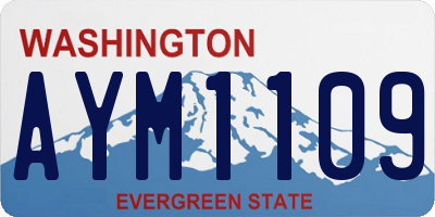 WA license plate AYM1109