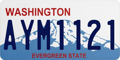 WA license plate AYM1121