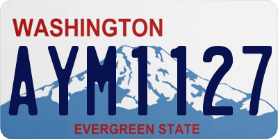 WA license plate AYM1127