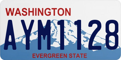WA license plate AYM1128