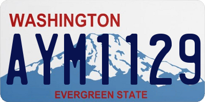 WA license plate AYM1129