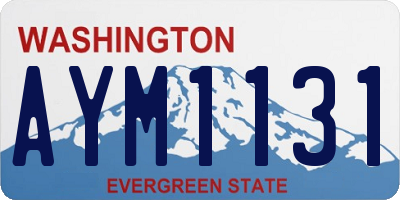 WA license plate AYM1131