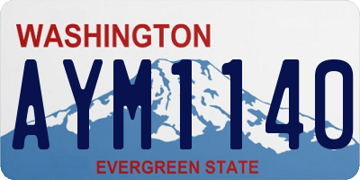 WA license plate AYM1140