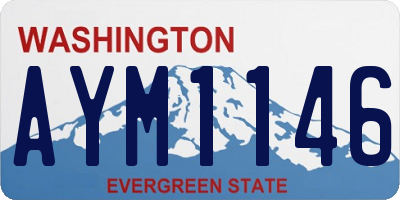 WA license plate AYM1146