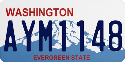 WA license plate AYM1148