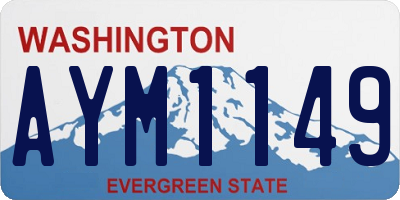 WA license plate AYM1149