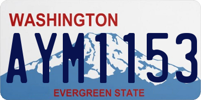 WA license plate AYM1153