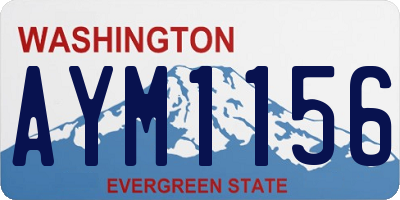 WA license plate AYM1156