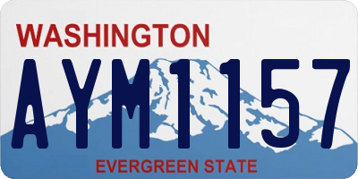 WA license plate AYM1157