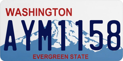 WA license plate AYM1158