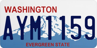 WA license plate AYM1159