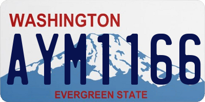 WA license plate AYM1166