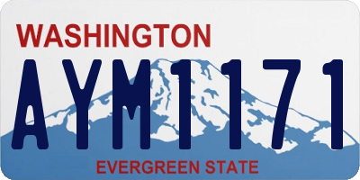 WA license plate AYM1171