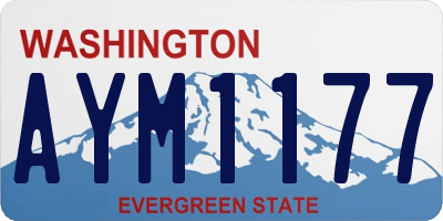 WA license plate AYM1177