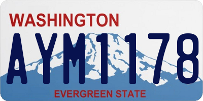 WA license plate AYM1178