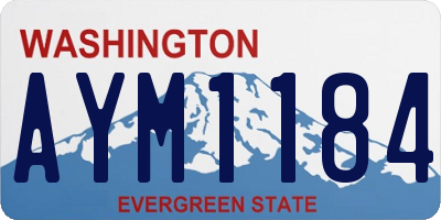 WA license plate AYM1184
