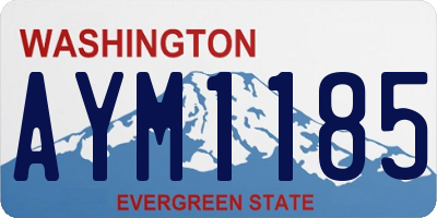 WA license plate AYM1185