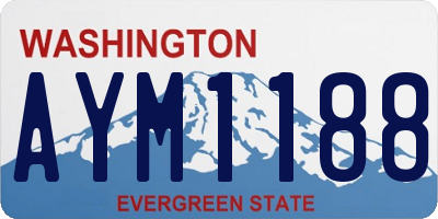 WA license plate AYM1188