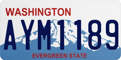 WA license plate AYM1189