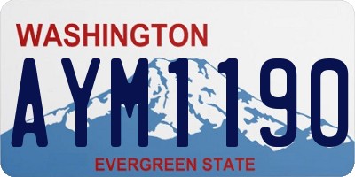 WA license plate AYM1190