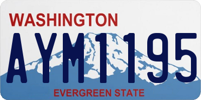 WA license plate AYM1195