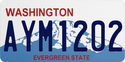 WA license plate AYM1202