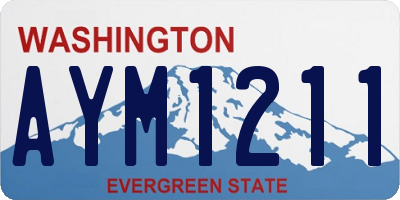 WA license plate AYM1211