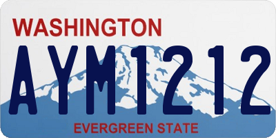 WA license plate AYM1212