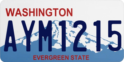 WA license plate AYM1215
