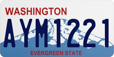 WA license plate AYM1221
