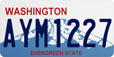 WA license plate AYM1227