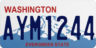 WA license plate AYM1244