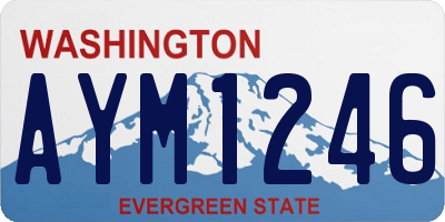 WA license plate AYM1246