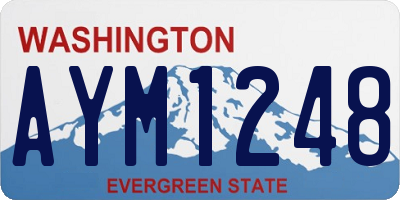 WA license plate AYM1248