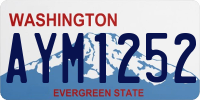 WA license plate AYM1252