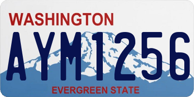 WA license plate AYM1256