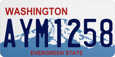 WA license plate AYM1258