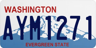 WA license plate AYM1271