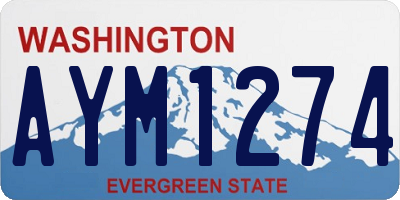 WA license plate AYM1274