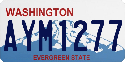 WA license plate AYM1277