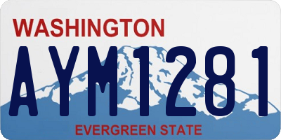 WA license plate AYM1281