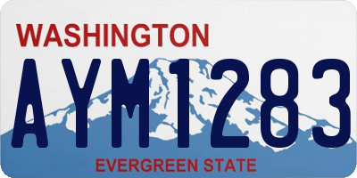 WA license plate AYM1283