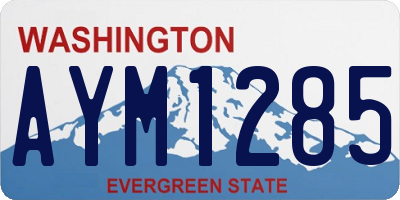WA license plate AYM1285