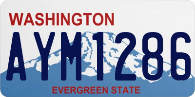 WA license plate AYM1286