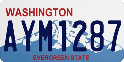 WA license plate AYM1287
