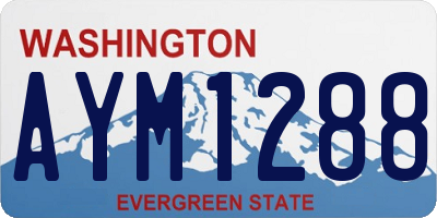 WA license plate AYM1288