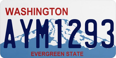 WA license plate AYM1293