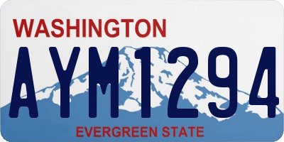 WA license plate AYM1294